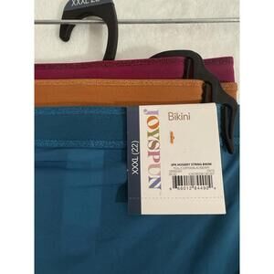 Joyspun String Bikini Underwear 3XL Nylon Panties 3 Pack NWT